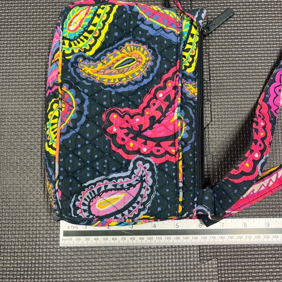 Vera Bradley Paisley Punch Compact Crossbody Bag Vibrant Travel Companion - Picture 2 of 5